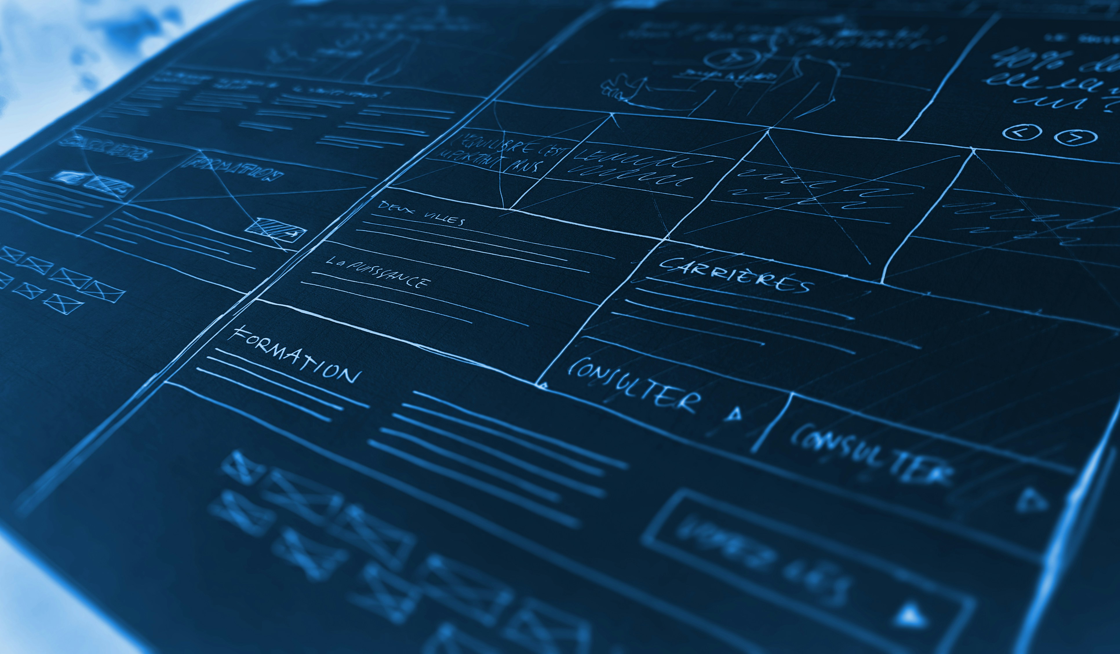 Software development team building applications